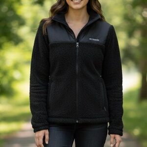 Columbia Lined Teddy Sherpa Fleece Top Large 22”